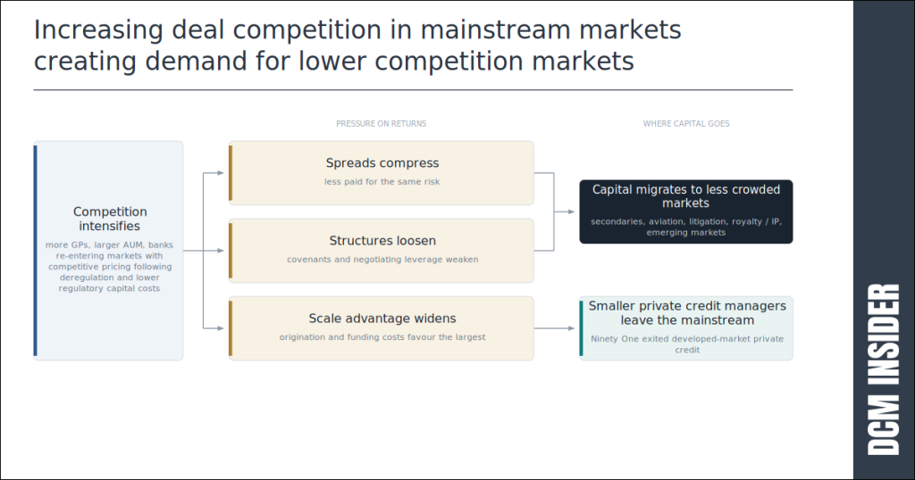 Increasing deal competition in mainstream markets creating demand for lower competition markets