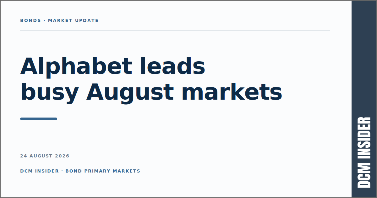 Alphabet’s AUD 5.5bn deal leads busy August bond markets