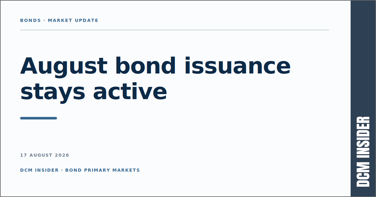 August bond issuance stays active as Martin Marietta, AMD and Verizon lead