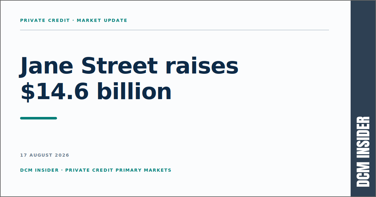 Jane Street raises $14.6 billion as private credit activity remains strong